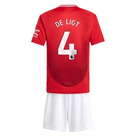 Manchester United Matthijs de Ligt #4 Heimtrikot 2024-25 Kurzarm (+ kurze hosen)